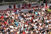 7 June 2015; England supporters during the game. Three International Friendly, Republic of Ireland v England. Aviva Stadium, Lansdowne Road, Dublin. Picture credit: Ramsey Cardy / SPORTSFILE