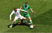 7 June 2015; Wayne Rooney, England, in action against Marc Wilson, Republic of Ireland. Three International Friendly, Republic of Ireland v England. Aviva Stadium, Lansdowne Road, Dublin. Picture credit: Ramsey Cardy / SPORTSFILE