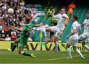 7 June 2015; Jeff Henderick, Republic of Ireland, in action against Wayne Rooney, England. Three International Friendly, Republic of Ireland v England. Aviva Stadium, Lansdowne Road, Dublin. Picture credit: David Maher / SPORTSFILE