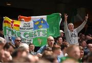 7 June 2015; A fan gestures towards the England fans during the 1st half. Three International Friendly, Republic of Ireland v England. Aviva Stadium, Lansdowne Road, Dublin. Photo by Sportsfile