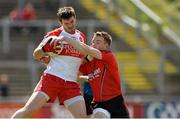 7 June 2015; Mark Lynch, Derry, in action against Brendan McArdle, Down. Ulster GAA Football Senior Championship Quarter-Final, Derry v Down. Celtic Park, Derry. Picture credit: Oliver McVeigh / SPORTSFILE