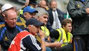 2 August 2008; Mick O'Dwyer, centre, watches the game from the Wicklow bench. Tommy Murphy Cup Final, Antrim v Wicklow, Croke Park, Dublin. Picture credit: Matt Browne / SPORTSFILE