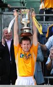 2 August 2008; Antrim captain, Kevin Brady, lifts the cup. Tommy Murphy Cup Final, Antrim v Wicklow, Croke Park, Dublin. Picture credit: Oliver McVeigh / SPORTSFILE