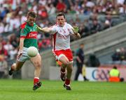 2 August 2008; Aidan Kilcoyne, Mayo, in action against Conor Gormley, Tyrone. All-Ireland Senior Football Championship Qualifier, Round 3, Tyrone v Mayo, Croke Park, Dublin. Picture credit: Oliver McVeigh / SPORTSFILE