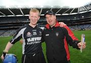 3 August 2008; Sligo manager Michael Galvin celebrates with Shane Kerins after the match. Nicky Rackard Cup Final, Louth v Sligo, Croke Park, Dublin. Picture credit: Brian Lawless / SPORTSFILE