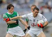 3 August 2008; John Doyle, Kildare, in action against Peter Sherry, Fermanagh. All-Ireland Senior Football Championship Qualifier, Round 3, Fermanagh v Kildare, Croke Park, Dublin. Picture credit: Brian Lawless / SPORTSFILE