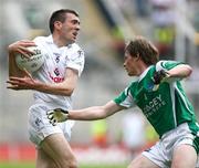 3 August 2008; John Doyle, Kildare, in action against Peter Sherry, Fermanagh. All-Ireland Senior Football Championship Qualifier, Round 3, Fermanagh v Kildare, Croke Park, Dublin. Picture credit: Oliver McVeigh / SPORTSFILE