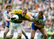 3 August 2008; Kieran Donaghy, Kerry, in action against Dessie Mone and Dermot McArdle, Monaghan. All-Ireland Senior Football Championship quallifier, Round 3, Kerry v Monaghan, Croke Park, Dublin. Picture credit: Oliver McVeigh / SPORTSFILE