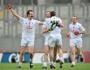 3 August 2008;  Kildare players left to right, Michael Foley, Kevin O'Neill, Anthony Rainbow and Declan Brennan celebrate at the end of the game. All-Ireland Senior Football Championship Qualifier, Round 3, Fermanagh v Kildare, Croke Park, Dublin. Picture credit: David Maher / SPORTSFILE