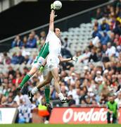3 August 2008; Mark Murphy, Fermanagh, in action against Dermot Earley, Kildare. All-Ireland Senior Football Championship Qualifier, Round 3, Fermanagh v Kildare, Croke Park, Dublin. Picture credit: Oliver McVeigh / SPORTSFILE