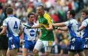 3 August 2008; Kieran Donaghy, Kerry, getting pushed by John Paul Mone, Monaghan. All-Ireland Senior Football Championship Qualifier, Round 3, Kerry v Monaghan, Croke Park, Dublin. Picture credit: Oliver McVeigh / SPORTSFILE