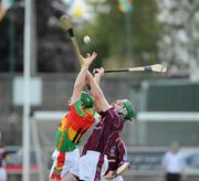 3 August 2008; Paddy Dowdall, Westmeath, in action against Ruairi Dunbar, Carlow. Christy Ring Cup Final, Westmeath v Carlow. O'Connor Park, Tullamore, Co. Offaly. Picture credit: Matt Browne / SPORTSFILE