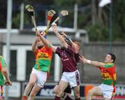 3 August 2008; Leo Smyth and Philip Gilsenan, Westmeath, in action against Damien Roberts, left, and James Hickey, Carlow. Christy Ring Cup Final, Westmeath v Carlow. O'Connor Park, Tullamore, Co. Offaly. Picture credit: Matt Browne / SPORTSFILE