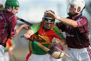 3 August 2008; Andrew Gaule, Carlow, in action against Pat Clarke, left, and Brian Smyth, Westmeath. Christy Ring Cup Final, Westmeath v Carlow. O'Connor Park, Tullamore, Co. Offaly. Picture credit: Matt Browne / SPORTSFILE