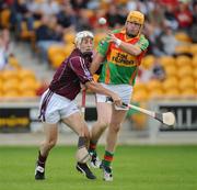 3 August 2008; Robert Foley, Carlow, in action against Adam Price, Westmeath. Christy Ring Cup Final, Westmeath v Carlow. O'Connor Park, Tullamore, Co. Offaly. Picture credit: Maurice Doyle / SPORTSFILE