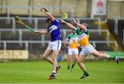 7 June 2015; Joe Campion, Laois, in action against Sean Ryan, Offaly. Leinster GAA Hurling Senior Championship Quarter-Final, Laois v Offaly. O'Moore Park, Portlaoise, Co. Laois. Picture credit: Matt Browne / SPORTSFILE