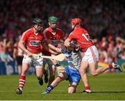7 June 2015; Shane Bennett, Waterford, in action against Shane O'Neill, 2, Brian Murphy, 4, and Bill Cooper, Cork. Munster GAA Hurling Senior Championship Semi-Final, Waterford v Cork. Semple Stadium, Thurles, Co. Tipperary. Picture credit: Ray McManus / SPORTSFILE