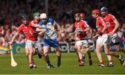 7 June 2015; Shane Bennett, Waterford, in action against Shane O'Neill, 2, Brian Murphy, 4, and Bill Cooper, Cork. Munster GAA Hurling Senior Championship Semi-Final, Waterford v Cork. Semple Stadium, Thurles, Co. Tipperary. Picture credit: Ray McManus / SPORTSFILE