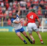7 June 2015; Waterford's Jake Dillon, having lost his hurley, slips inside Cork's Brian Murphy. Munster GAA Hurling Senior Championship Semi-Final, Waterford v Cork. Semple Stadium, Thurles, Co. Tipperary. Picture credit: Ray McManus / SPORTSFILE