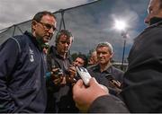 8 June 2015; Republic of Ireland manager Martin O'Neill speaks with assembled media during a team pitchside update. Gannon Park, Malahide, Co. Dublin. Picture credit: David Maher / SPORTSFILE