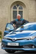 8 June 2015; Pictured is Dublin hurling manager Ger Cunningham celebrating the launch of Summer Showtime for Toyota, the official car partner to Dublin GAA, which begins on 10th June and runs until 13th June. The annual Showtime event will see Toyota showcase its full '152' commercial and passenger model line-up including the new Avensis, the new Auris and the RAV4, and providing entertainment and fun activities for all the family. During Showtime, Toyota dealers are also offering a trade up allowance offer of up to €3,000 on passenger cars registered by July 31st, or three years free servicing on passenger cars ordered before June 19th. For further information www.toyota.ie. Royal Hospital Kilmainham, Dublin. Picture credit: Ramsey Cardy / SPORTSFILE