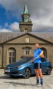 8 June 2015; Pictured is Dublin hurler Michael Carton the launch of Summer Showtime for Toyota, the official car partner to Dublin GAA, which begins on 10th June and runs until 13th June. The annual Showtime event will see Toyota showcase its full '152' commercial and passenger model line-up including the new Avensis, the new Auris and the RAV4, and providing entertainment and fun activities for all the family. During Showtime, Toyota dealers are also offering a trade up allowance offer of up to €3,000 on passenger cars registered by July 31st, or three years free servicing on passenger cars ordered before June 19th. For further information www.toyota.ie. Royal Hospital Kilmainham, Dublin. Picture credit: Ramsey Cardy / SPORTSFILE