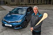 8 June 2015; Pictured is Dublin hurling manager Ger Cunningham celebrating the launch of Summer Showtime for Toyota, the official car partner to Dublin GAA, which begins on 10th June and runs until 13th June. The annual Showtime event will see Toyota showcase its full '152' commercial and passenger model line-up including the new Avensis, the new Auris and the RAV4, and providing entertainment and fun activities for all the family. During Showtime, Toyota dealers are also offering a trade up allowance offer of up to €3,000 on passenger cars registered by July 31st, or three years free servicing on passenger cars ordered before June 19th. For further information www.toyota.ie. Royal Hospital Kilmainham, Dublin. Picture credit: Ramsey Cardy / SPORTSFILE