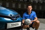 8 June 2015; Pictured is Dublin footballer Darren Daly celebrating the launch of Summer Showtime for Toyota, the official car partner to Dublin GAA, which begins on 10th June and runs until 13th June. The annual Showtime event will see Toyota showcase its full '152' commercial and passenger model line-up including the new Avensis, the new Auris and the RAV4, and providing entertainment and fun activities for all the family. During Showtime, Toyota dealers are also offering a trade up allowance offer of up to €3,000 on passenger cars registered by July 31st, or three years free servicing on passenger cars ordered before June 19th. For further information www.toyota.ie. Royal Hospital Kilmainham, Dublin. Picture credit: Ramsey Cardy / SPORTSFILE