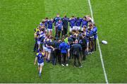 31 May 2015; Longford manager Jack Sheedy speaks to his players after the game. Leinster GAA Football Senior Championship, Quarter-Final, Dublin v Longford, Croke Park, Dublin. Picture credit: Dáire Brennan / SPORTSFILE