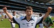 9 June 2015; Scoil San Treasa captain Dara Purcell celebrates after beating St. Mary's BNS, Lucan. Allianz Cumann na mBunscol Finals, Croke Park, Dublin. Photo by Sportsfile