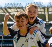 9 June 2015; Scoil San Treasa players Michael Nealon, left, and Michael Cregg, celebrate after beating St. Mary's BNS, Lucan. Allianz Cumann na mBunscol Finals, Croke Park, Dublin. Photo by Sportsfile