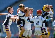 9 June 2015; Scoil San Treasa players celebrate at the final whistle after beating St. Mary's BNS, Lucan. Allianz Cumann na mBunscol Finals, Croke Park, Dublin. Photo by Sportsfile