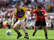2 August 2008; Paddy Colfer, Wexford, in action against Aidan Carr, Down. All-Ireland Senior Football Championship Qualifier, Round 3, Down v Wexford, Croke Park, Dublin. Picture credit: Oliver McVeigh / SPORTSFILE