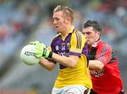 2 August 2008; PJ Banville, Wexford, in action against Colm Murney, Down. All-Ireland Senior Football Championship Qualifier, Round 3, Down v Wexford, Croke Park, Dublin. Picture credit: Oliver McVeigh / SPORTSFILE