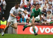 3 August 2008; Eamon Maguire, Fermanagh, in action against Andrew McLoughlin, Kildare. All-Ireland Senior Football Championship Qualifier, Round 3, Fermanagh v Kildare, Croke Park, Dublin. Picture credit: Oliver McVeigh / SPORTSFILE