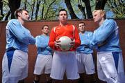 14 August 2008; Tyrone’s Sean Cavanagh finds himself surrounded by Dublin players, from left, Bryan Cullen, Conal Keaney, Ciaran Whelan and Mark Vaughan at a Puma GAA photocall to announce the new King XL football boot and Park Kit programme, ahead of this weekend’s All Ireland football quarter final between Tyrone and Dublin in Croke Park. Lesson Street, Dublin. Picture credit; David Maher / SPORTSFILE