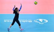 10 June 2015; An Azerbaijan volleyball player during a practice game with Serbia. 2015 European Games Previews, Crystal Hall, Baku, Azerbaijan. Picture credit: Stephen McCarthy / SPORTSFILE