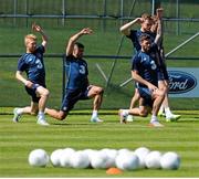 11 June 2015; Republic of Ireland's Paul McShane, left, Jon Walters and Daryl Murphy during squad training. Gannon Park, Malahide, Co. Dublin. Picture credit: Seb Daly / SPORTSFILE