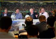 11 June 2015; RTE 2FM Game On International Special, Live from the Aviva FanStudio, Aviva Stadium. Hosted by Hugh Cahill, the Sports Panel includes Eamon Dunphy, Brian Kerr, Anthony Finnerty and Gary Murphy. Streamed Live on RTE.ie/fanstudio and on demand through RTE Player - #AvivaDanStudio. Pictured are, from left to right, Brian Kerr, Anthony Finnerty, Eamon Dunphy and Gary Murphy. Aviva Stadium, Lansdowne Road, Dublin. Picture credit: Cody Glenn / SPORTSFILE