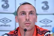 12 June 2015; Scotland captain Scott Brown during a press conference. Scotland Press Conference, Aviva Stadium, Lansdowne Road, Dublin. Picture credit: Matt Browne / SPORTSFILE