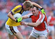 9 August 2008; PJ Banville, Wexford, in action against Ciaran McKeever, Armagh. GAA Football All-Ireland Senior Championship Quarter-Final, Armagh v Wexford, Croke Park, Dublin. Picture credit: Pat Murphy / SPORTSFILE
