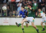 9 August 2008; Shane Nally, Offaly goalkeeper in action against Derek Kelly, Kerry. ESB GAA Football All-Ireland Minor Championship Quarter-Final, Kerry v Offaly, Conleth's Park, Newbridge, Co Kildare. Picture credit: Damien Eagers / SPORTSFILE