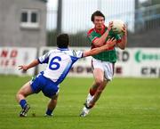 9 August 2008; Cathal Freeman, Mayo, in action against Pauric Boyle, Monaghan. ESB GAA Football All-Ireland Minor Championship Quarter-Final, Mayo v Monaghan, Pearse Park, Longford. Picture credit: Oliver McVeigh / SPORTSFILE