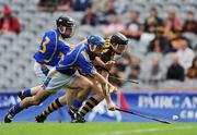 10 August 2008; Walter Walsh, Kilkenny, in action against Liam Butler and Kevin O'Gorman, right, Tipperary. ESB GAA Hurling All-Ireland Minor Championship Semi-Final, Kilkenny v Tipperary, Croke Park, Dublin. Photo by Sportsfile