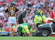 10 August 2008; James 'Cha' Fitzpatrick, Kilkenny, is attended to by medical staff during the closing stages of the game. GAA Hurling All-Ireland Senior Championship Semi-Final, Kilkenny v Cork, Croke Park, Dublin. Picture credit: David Maher / SPORTSFILE