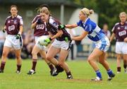 9 August 2008; Annette Clarke, Galway, in action against Aisling Quigley, Laois. TG4 All-Ireland Ladies Senior Football Championship Qualifier , Round 2, Laois v Galway, Dromard GAA Club, Legga, Co. Longford. Picture credit: Matt Browne / SPORTSFILE
