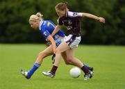 9 August 2008; Gillian Joyce, Galway, in action against Aisling Quigley, Laois. TG4 All-Ireland Ladies Senior Football Championship Qualifier , Round 2, Laois v Galway, Dromard GAA Club, Legga, Co. Longford. Picture credit: Matt Browne / SPORTSFILE
