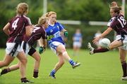 9 August 2008; Patricia Fogarty, Laois, in action against Lisa Coohill, 24, Claire Molloy, 4, and Kara Mullins, 18, Galway. TG4 All-Ireland Ladies Senior Football Championship Qualifier, Round 2, Laois v Galway, Dromard GAA Club, Legga, Co. Longford. Picture credit: Matt Browne / SPORTSFILE