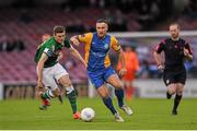 12 June 2015; Graham Kelly, Bray Wanderers, in action against Gary Buckley, Cork City. SSE Airtricity League Premier Division, Cork City v Bray Wanderers, Turners Cross, Cork. Picture credit: Eoin Noonan / SPORTSFILE