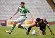 12 June 2015; Roberto Lopes, Bohemians, in action against Pat Cregg, Shamrock Rovers. SSE Airtricity League Premier Division, Bohemians v Shamrock Rovers. Dalymount Park, Dublin. Picture credit: David Maher / SPORTSFILE